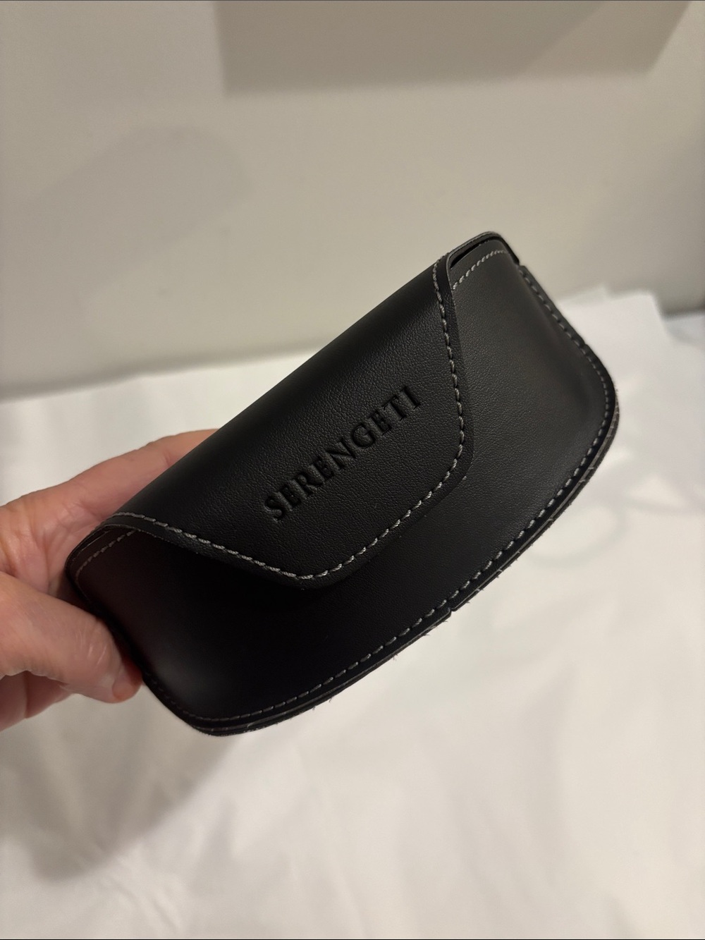 Serengeti Black Sunglasses Semi Hard Case magnetic closure